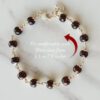 Garnet Bracelet in pure silver flower caps - To inspire love, passion and devotion and dispels sense of insecurity