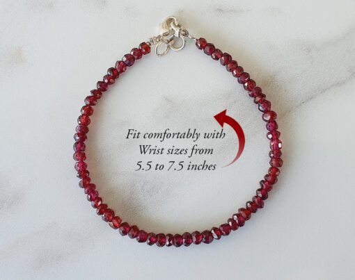 Garnet Faceted Bracelet To enhance self-esteem