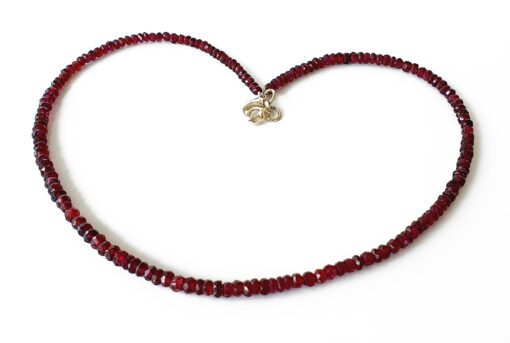 Garnet Faceted Necklace Mala - To inspires love, passion and devotion