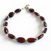 Garnet Oval beads bracelet To dispels sense of insecurity