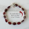 Garnet Oval beads bracelet To dispels sense of insecurity