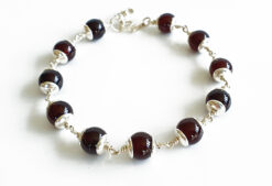 Garnet Round Bracelet for love and success