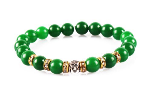 Green Agate Buddha Bracelet - For power and courage