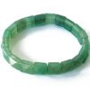 Green Jade Bracelet - Square Beads - To promotes love, trust and reliability