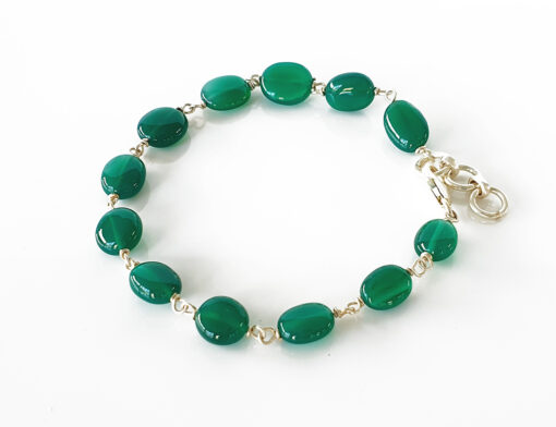 Green Onyx Oval Bracelet - For greater self control