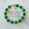 Green Onyx Round Bracelet with german silver balls to Promotes love and trust