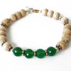 Green Onyx and Tulsi Bracelet - For building relationships and for spiritual growth