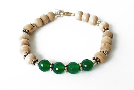 Green Onyx and Tulsi Bracelet - For building relationships and for spiritual growth