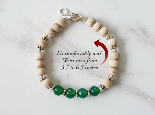 Green Onyx and Tulsi Bracelet - For building relationships and for spiritual growth