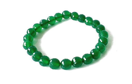 Green Onyx faceted bracelet - To enhances inner strength and confidence