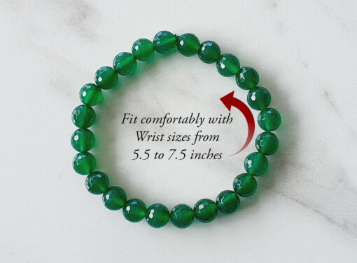 Green Onyx faceted bracelet - To enhances inner strength and confidence