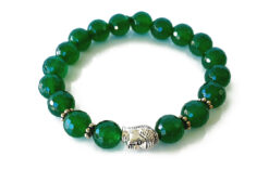 Green Onyx with Buddha Bracelet - to protect evil eyes and relieves stress