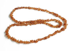 Hessonite Gomed Necklace - Uncut Beads to strengthens self-confidence