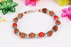 6 Mukhi Rudraksha Mars Bracelet - Coral To eliminating lethargy