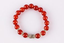 Red Carnelian Buddha Bracelet - For strength, self-worth and satisfaction