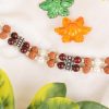 6 Mukhi Rudraksha Mars Double Turn Bracelet - Pearl & Red Sandalwood