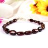 Gomed Bracelet Oval Beads