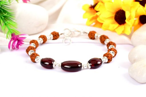 Rudraksha and Gomed Bracelet - 25 carats