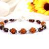 Rudraksha and Gomed Bracelet - 35 carats