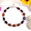 Rudraksha and Gomed Bracelet - 35 carats