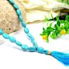 Turquoise Oval Bead Necklace - For courage and confidence