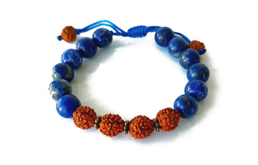 Lapis Lazuli and Rudraksha Bracelet - To strengthen the mind and increase awareness