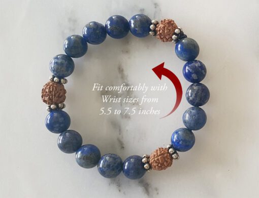 Lapis Lazuli and Rudraksha Bracelet - To build self-confidence and increase awareness