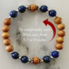 Lapis Lazuli and White Sandal Beads bracelet - for increasing awareness and spiritual connection