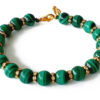 Malachite Bracelet - Gold Polish To expression of feelings and eliminates shyness