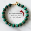 Malachite Bracelet - Gold Polish To expression of feelings and eliminates shyness