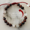 Moon stone and Red Tiger Eye beads Bracelet - for good fortune and success