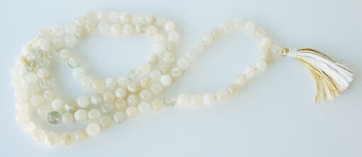 Moonstone Round Necklace Mala - For good fortune and success