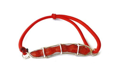 Natural Italian Coral stick bracelet - For removal of obstacles and ensures material happiness