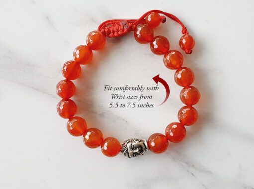 Orange Carnelian with Buddha Bracelet To increase motivation and energy