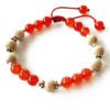 Orange Carnelian with Tulsi Bracelet For protection and happiness