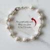 Pearl Bracelet in silver caps - For improve self-esteem and healing energy