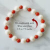 Pearl and Coral bead Bracelet To calms emotions and increases peace of mind