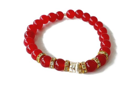 Red Agate Buddha Bracelet