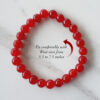 Red Agate Round Bead Bracelet - For protection and healing