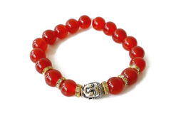 Red Carnelian Buddha Bracelet - For strength, self-worth and satisfaction