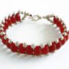 Red Carnelian drum shape bracelet - Design III To awakens talents