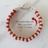 Red Carnelian drum shape bracelet - Design III To awakens talents