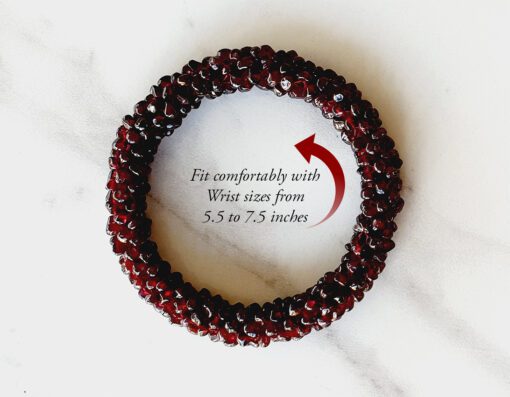 Red Garnet Bangle - For health and dissolves emotional blockages