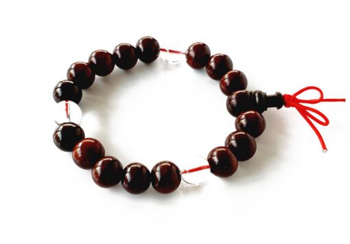 Red Sandalwood and Sphatik Beads bracelet To harmonize the aura and remove negative energy