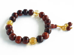 Red Sandalwood and Yellow Citrine Bracelets To ward off the risk to injury or attack