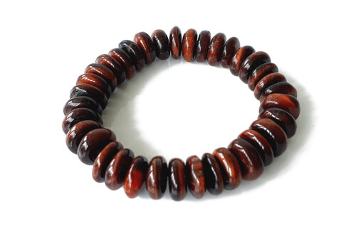 Red Tiger eye Bracelet - Elliptical Beads - For seeking clarity and enhance psychic abilities