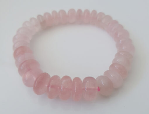 Rose Quartz Bracelet - Elliptical Beads to open the heart and connect to the energy of love