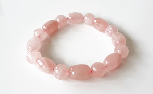 Rose Quartz Bracelet - Faceted - To open the heart and connect to the energy of love