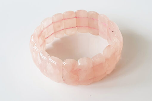 Rose Quartz Faceted Bracelet - For feelings of compassion, love and harmony