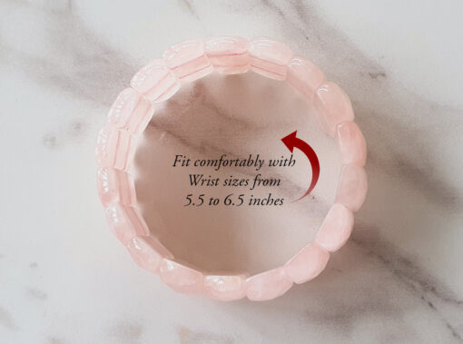 Rose Quartz Faceted Bracelet - For feelings of compassion, love and harmony